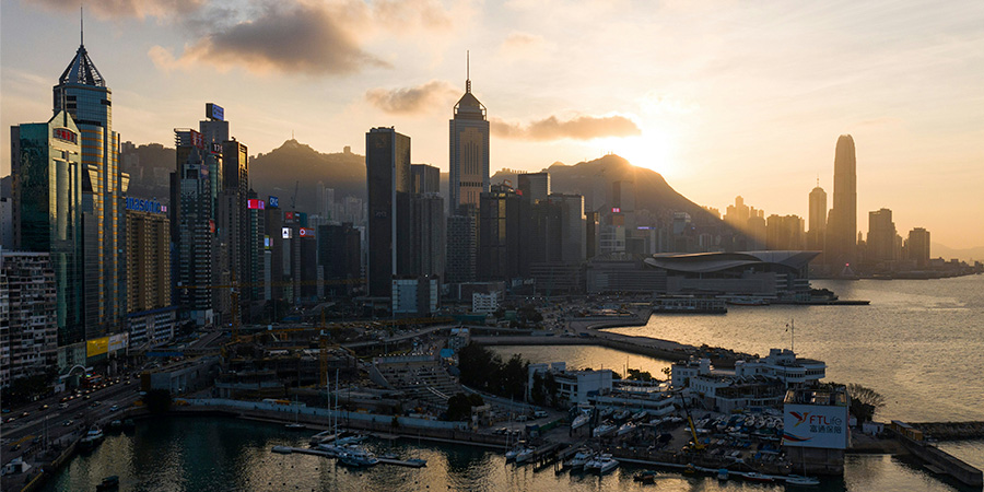 City landscape of Hong Kong