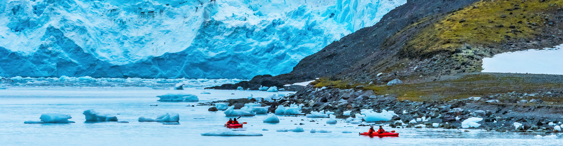 Blue glaciers in Oceania