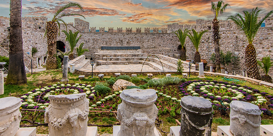 Courtyard of old castle