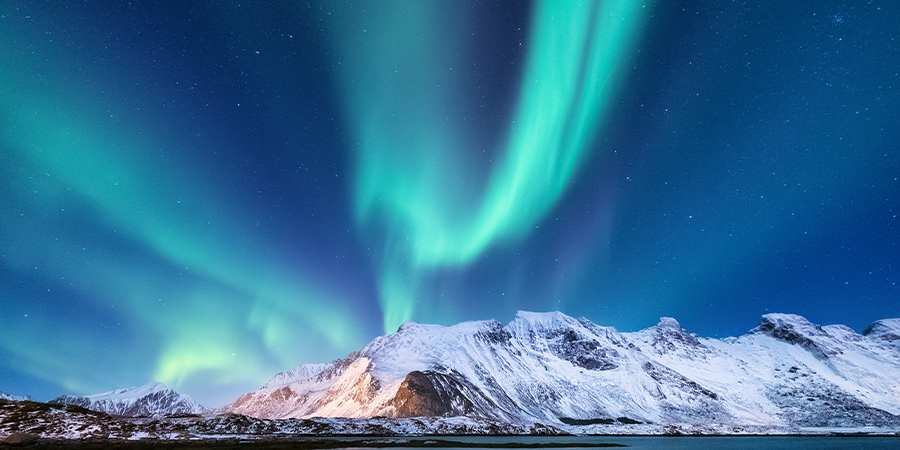 Northern lights in Greenland