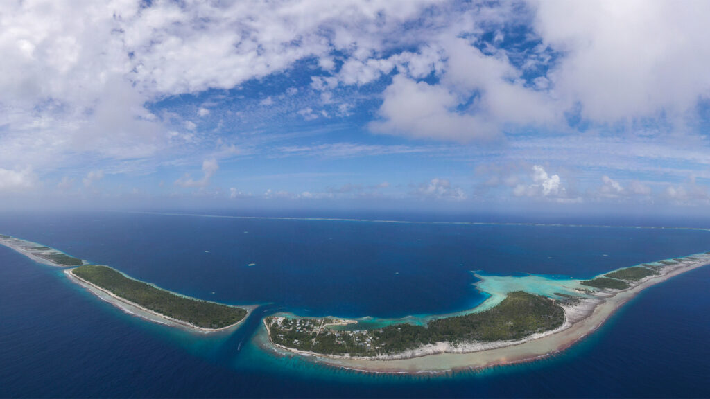 Aerial view of the pitcairn islands