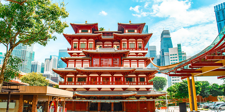 red building in Singapore