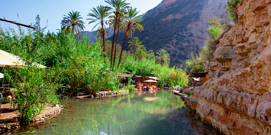 Fluss in Agadir, Marokko