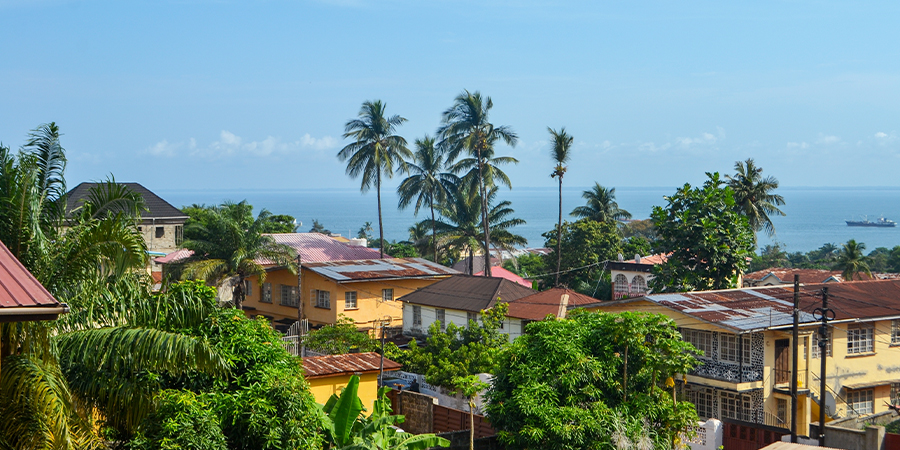 Luftaufnahme von Sierra Leone, Afrika​